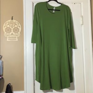 Green Tshirt Dress with Pockets